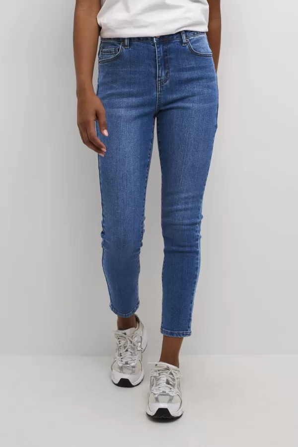 Sinem HW 7/8 Jeans – Medium Blue Denim