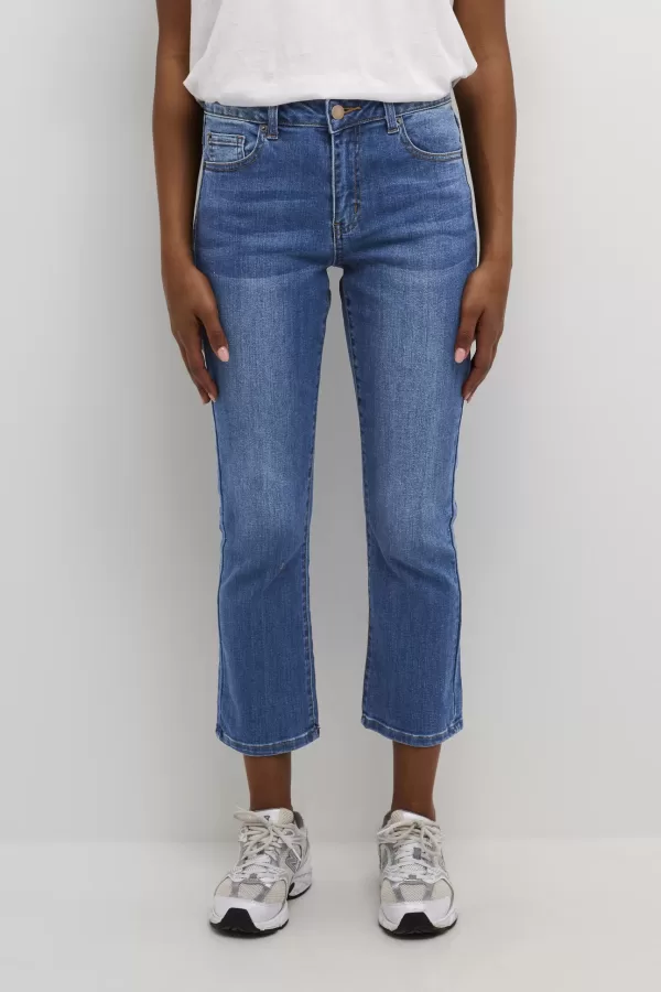 Sinem Jeans Cropped – Medium Blue Denim