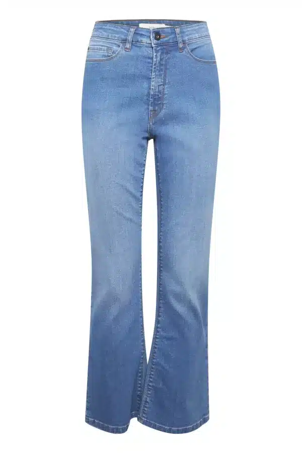 Carlis Cropped Jeans – Medium Blue