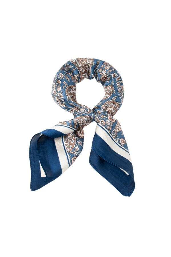 Scarf Paisley – Blå/Beige