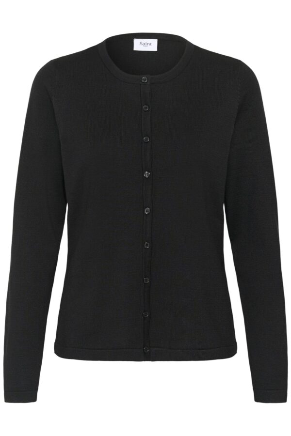 Mila R-neck Cardigan – Svart