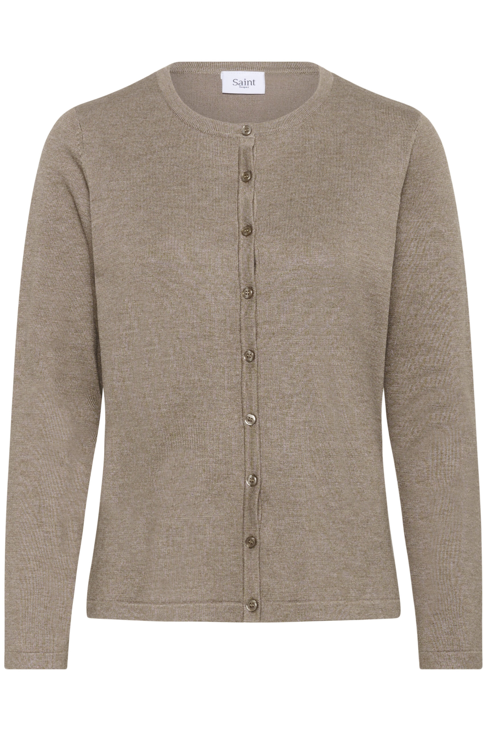 Mila R-neck Cardigan - Atmos Melange