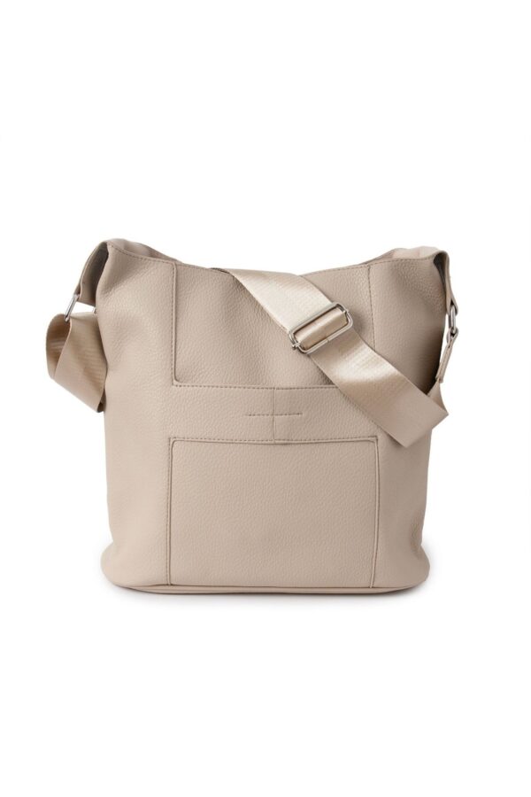 Anna Stor Axelväska – Beige