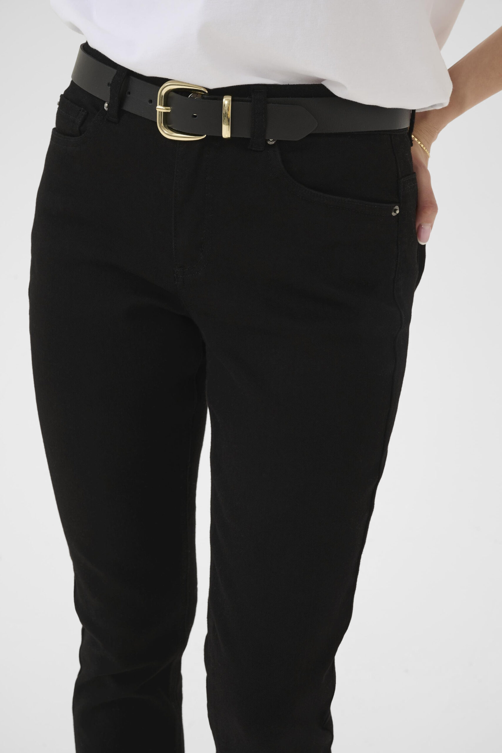 River Cropped Jeans - Svart - Bild 3