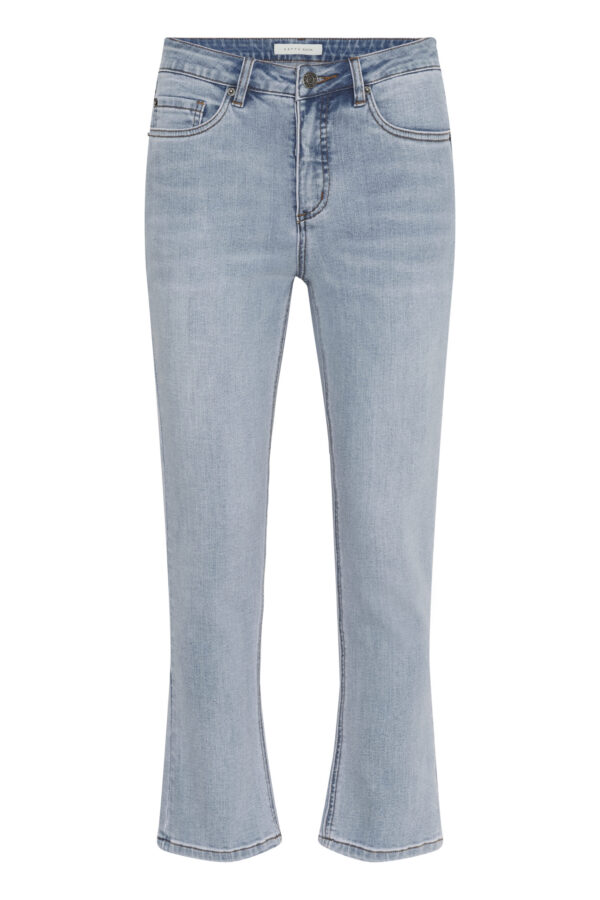 River Cropped Jeans – Light Blue Washed Denim