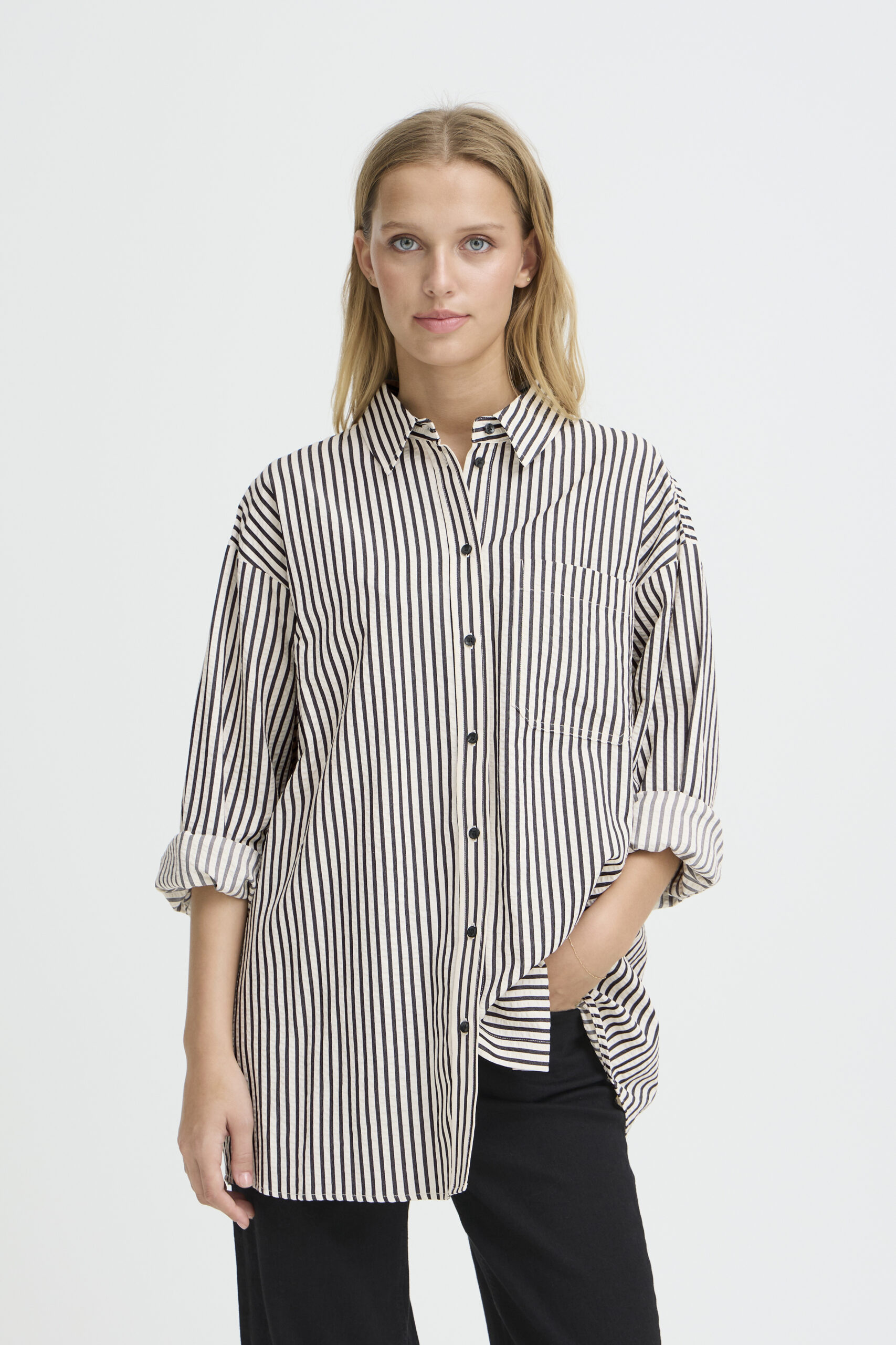 Estra Skjorta - Birch / Black Stripe - Bild 8