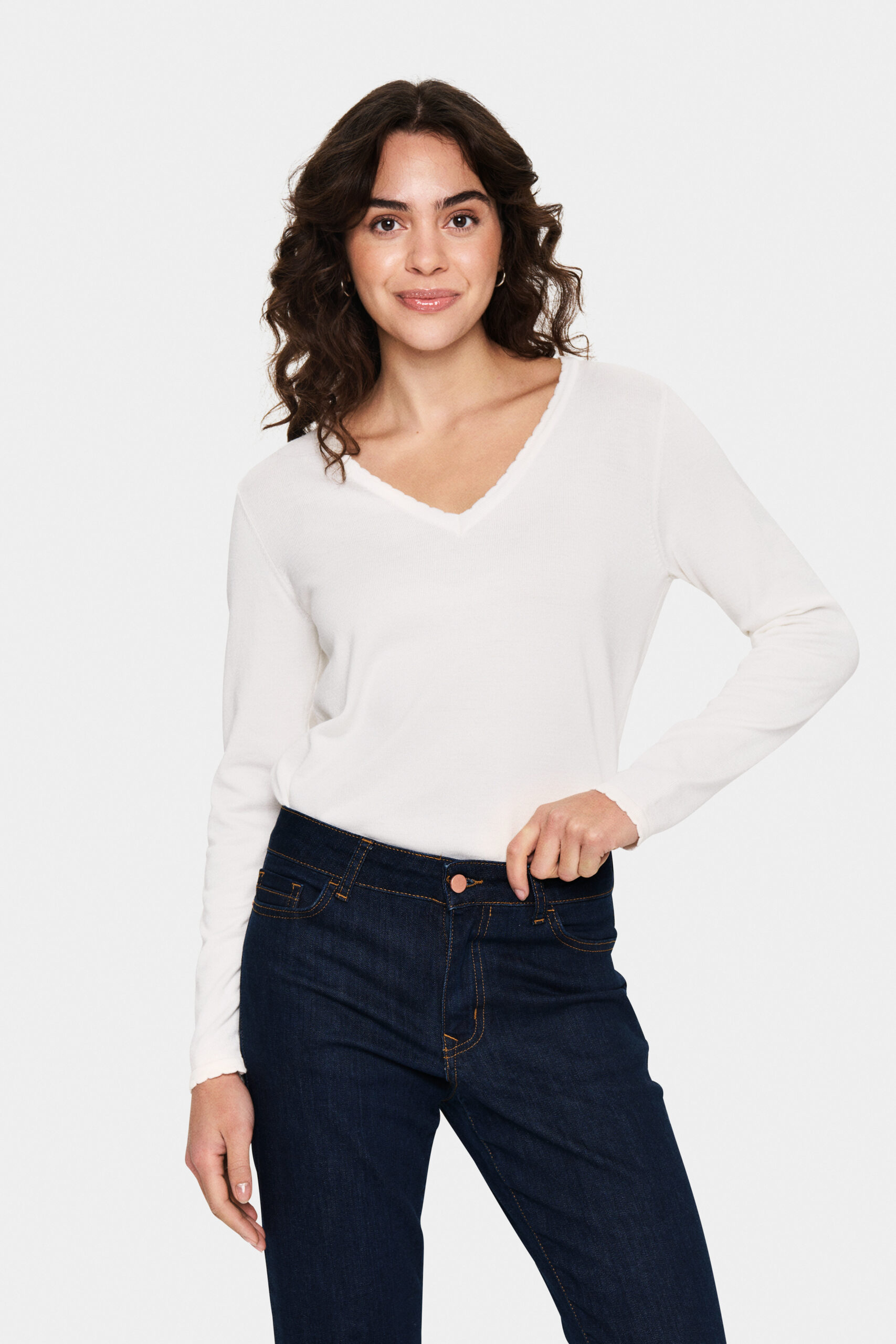 Mila V-Neck Tröja - Ice - Bild 6