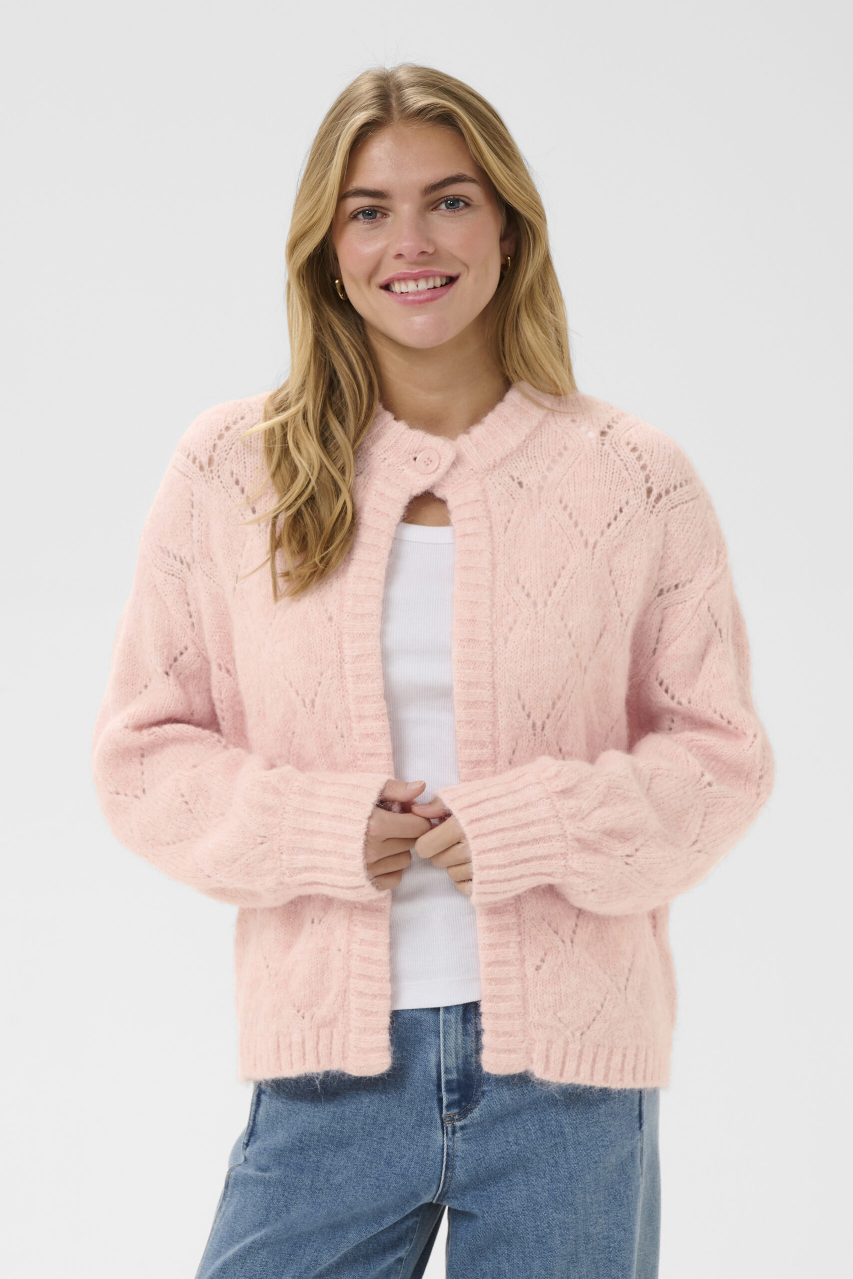 Pavaani Cardigan - Chalk Pink