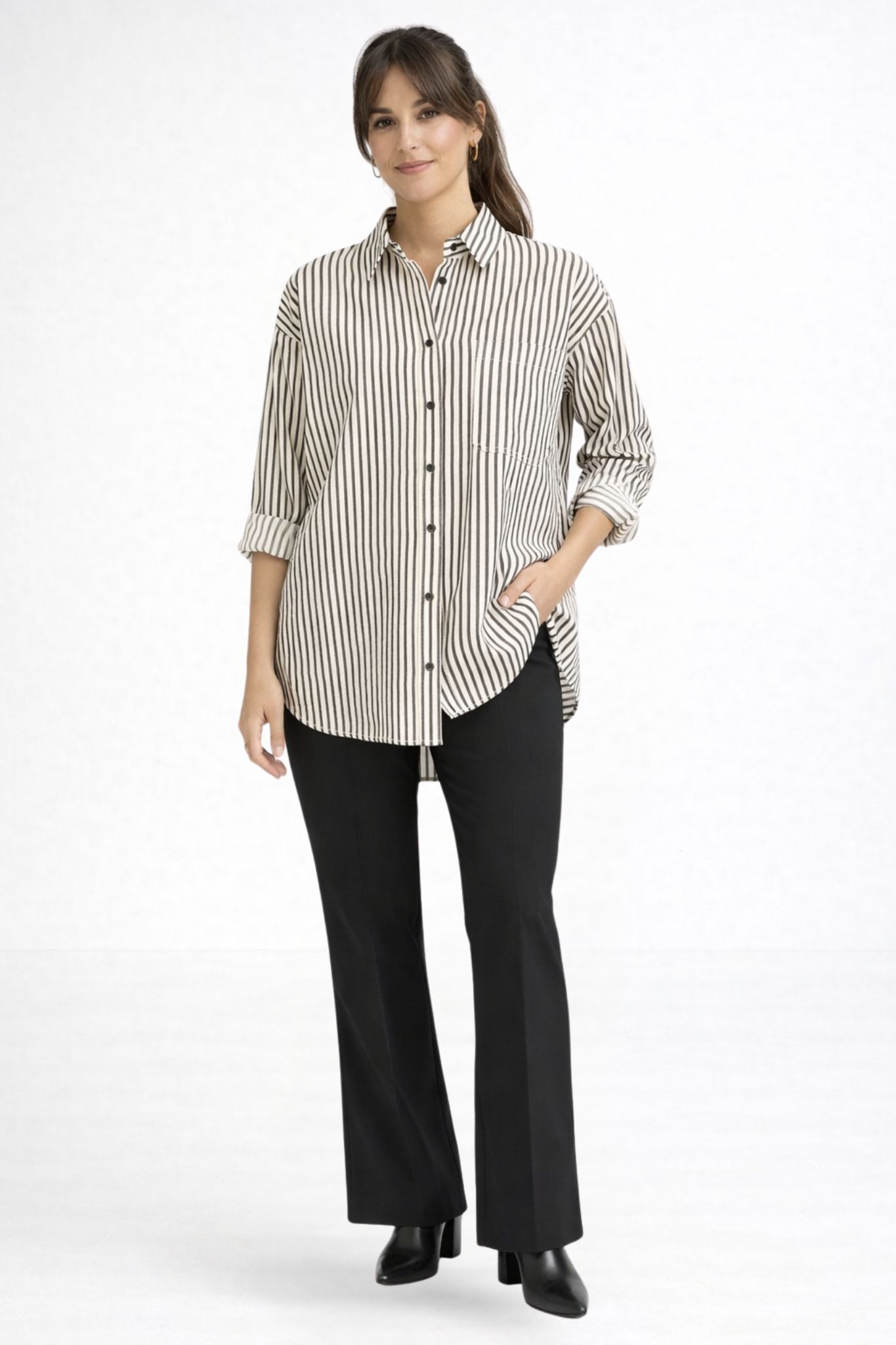 Estra Skjorta - Birch / Black Stripe - Bild 2