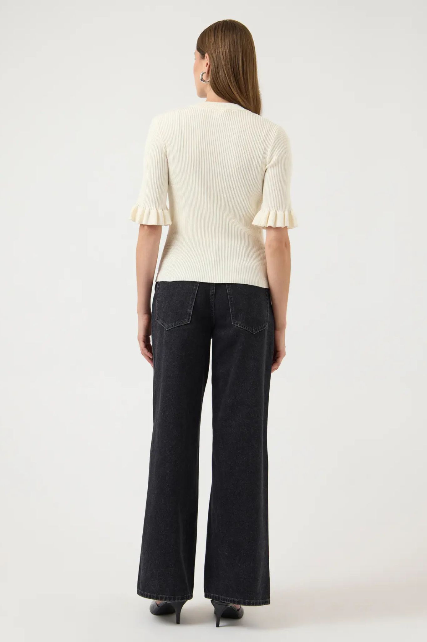 Mikla SS Stickad Topp - Pristine - Bild 4