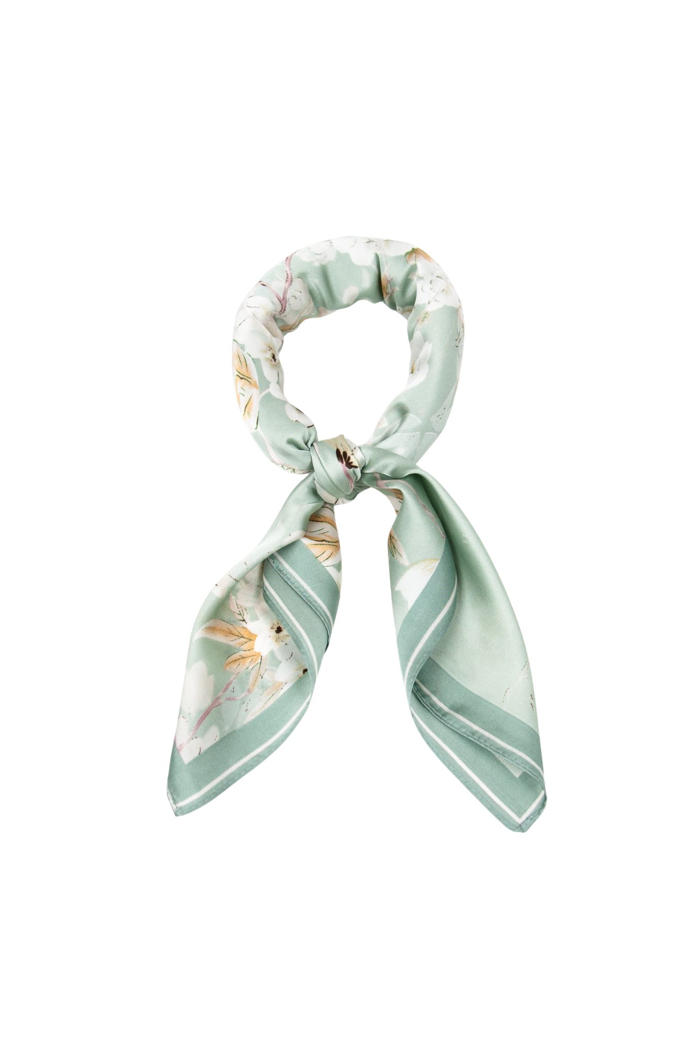 Scarf Blommönster - Ljusgrön