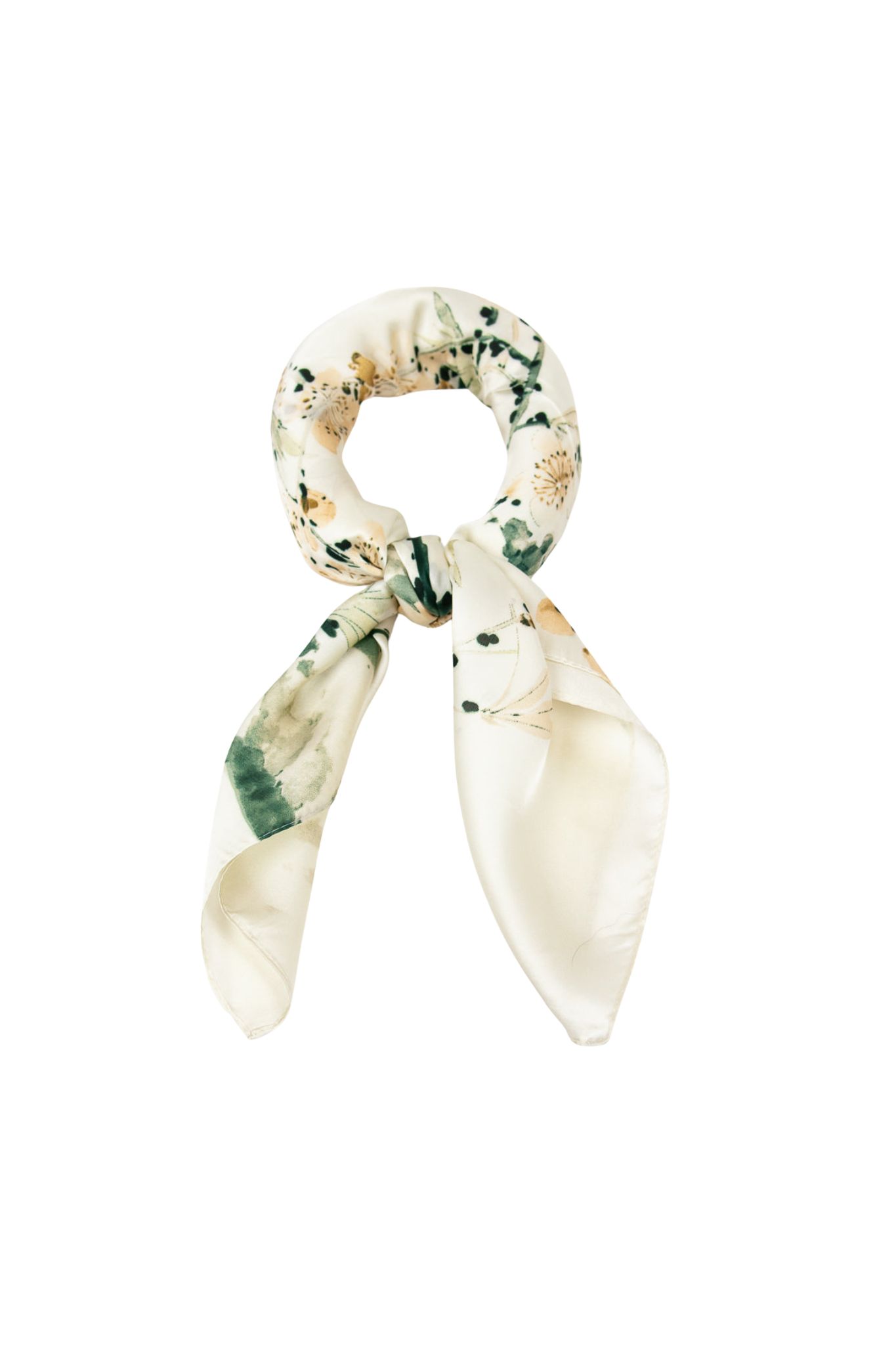 Scarf Fågelmönster - Ljusgrön