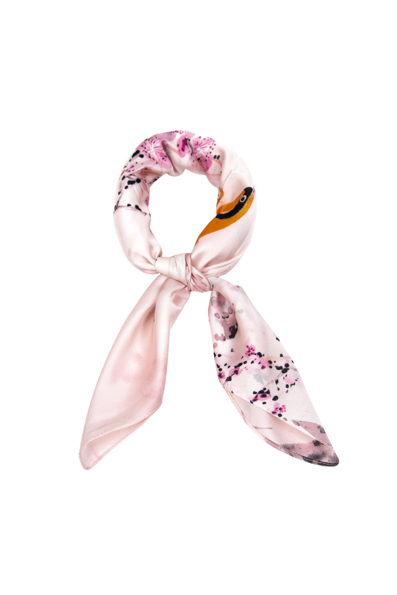 Scarf Fågelmönster - Ljusrosa