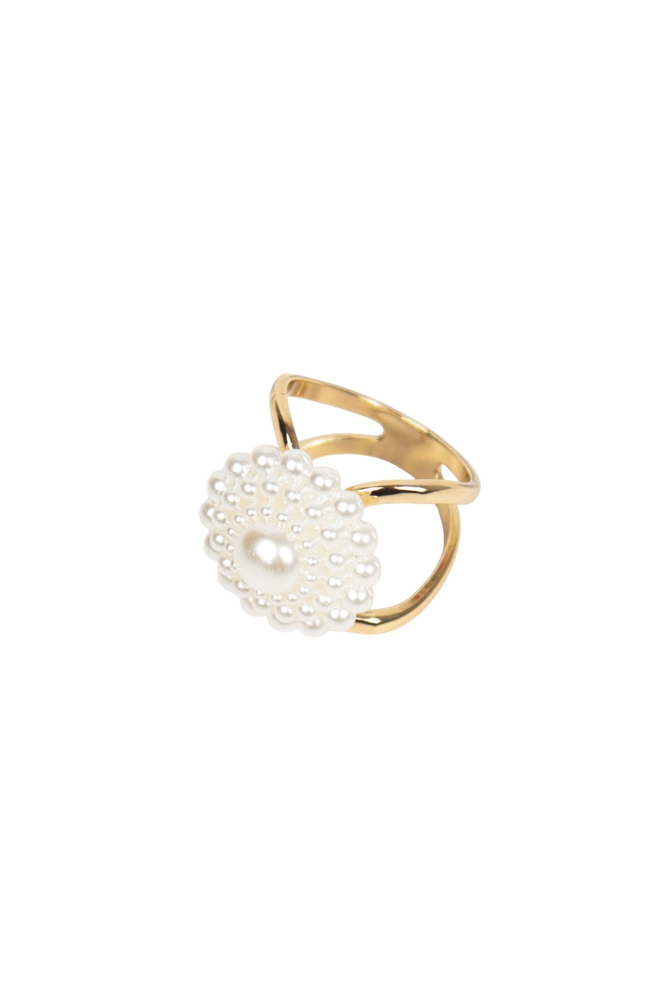 Scarfring Pärlblomma - Guld