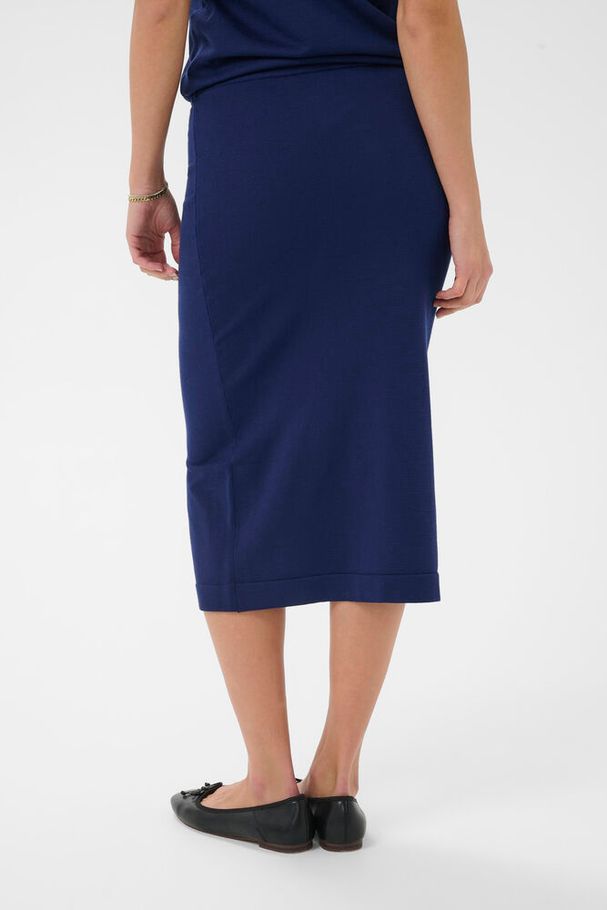 Mila Stickad Kjol - Navy Peony - Bild 3