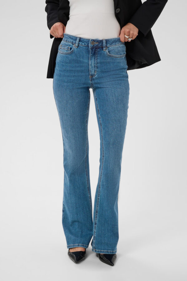 Forest HW Flared Jeans – Medium Blue Denim