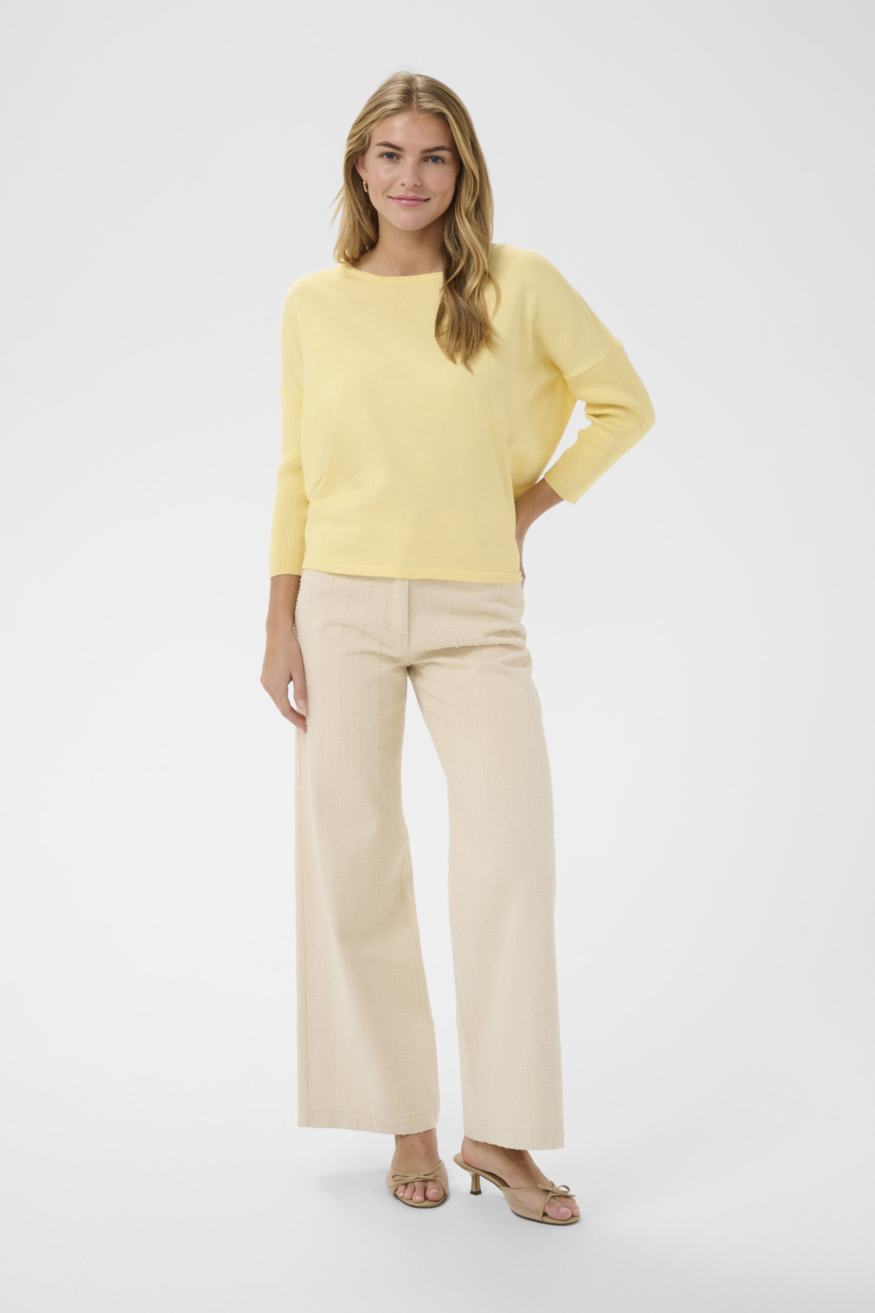 Mila R-Neck Tröja - Pineapple Slice Melange - Bild 5