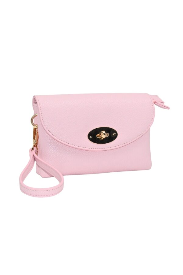 Danielle Clutch med axelrem – Ljusrosa