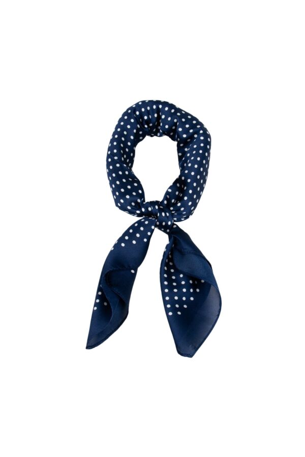 Scarf Små Prickar – Marinblå/Vit