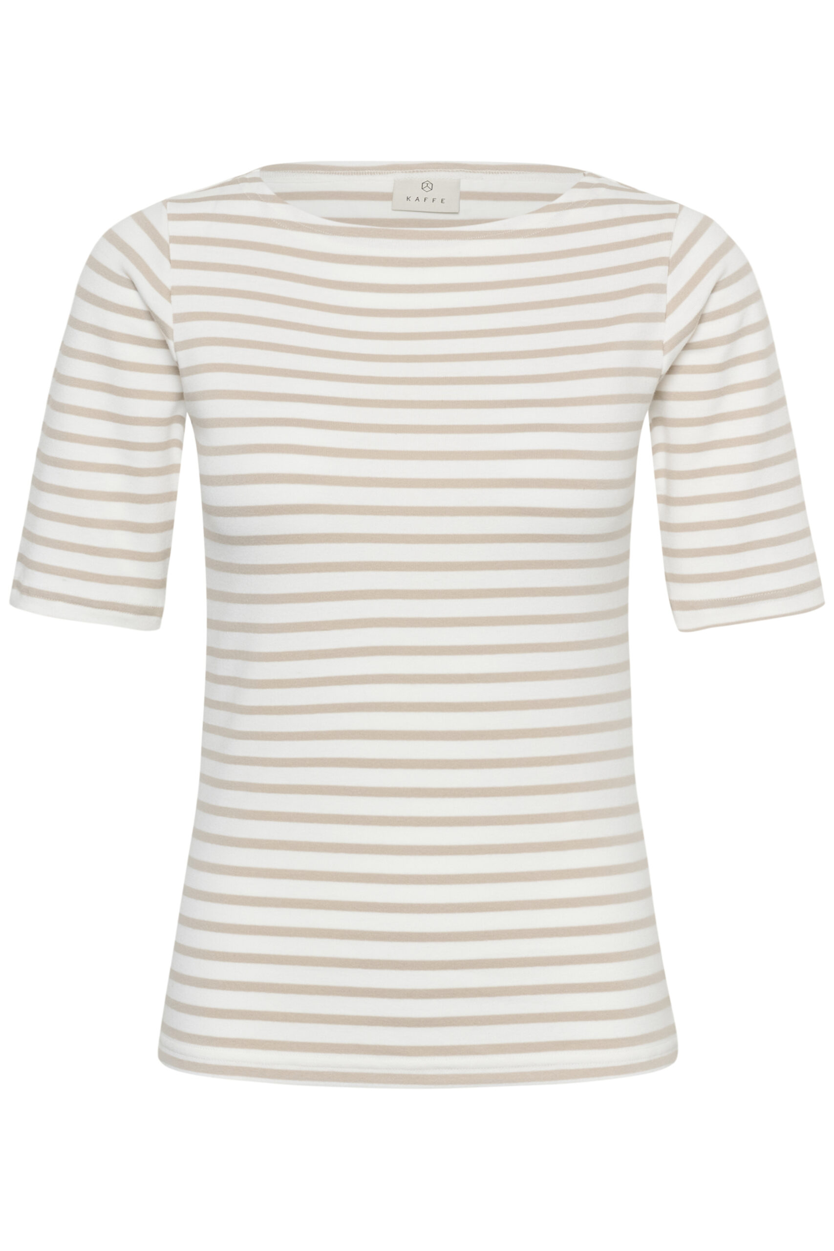 Liddy Boatneck Topp - Chalk/Feather Grey Stripes - Bild 5