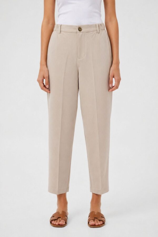 Heather HW Cropped Byxa – Feather Gray