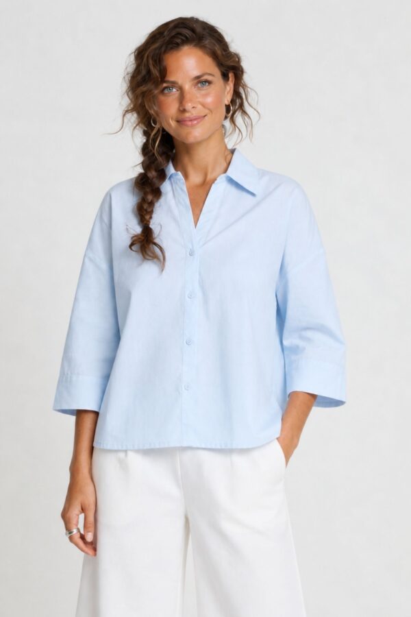 Luanne Skjortblus – Floaty Blue