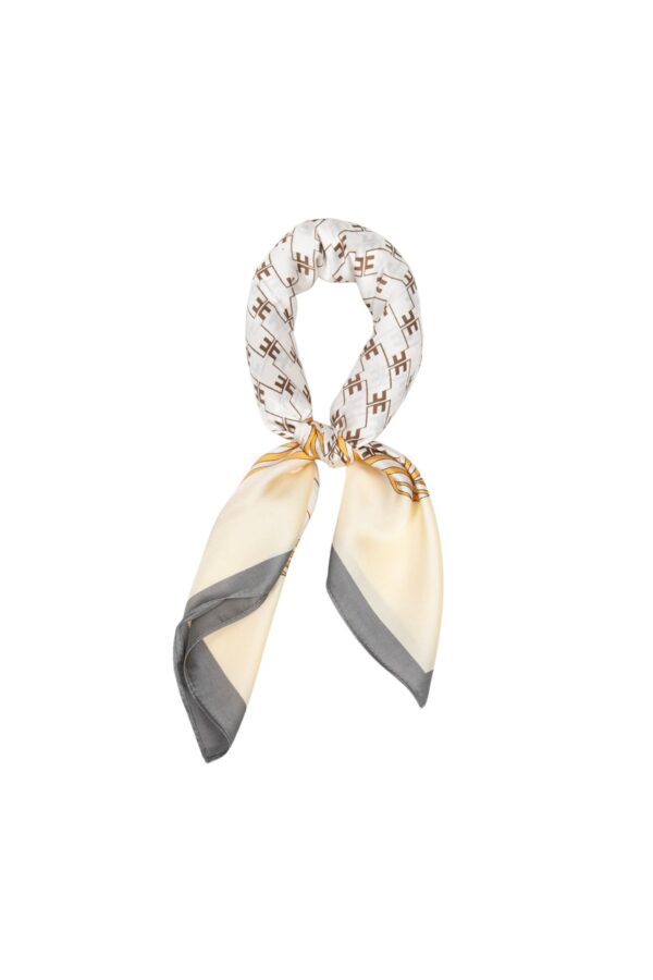 Scarf Mönstrad – Ljusgul/Grå