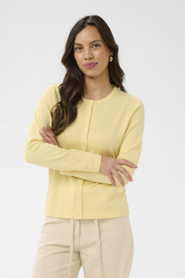 Mila R-Neck Cardigan – Pineapple Slice Melange