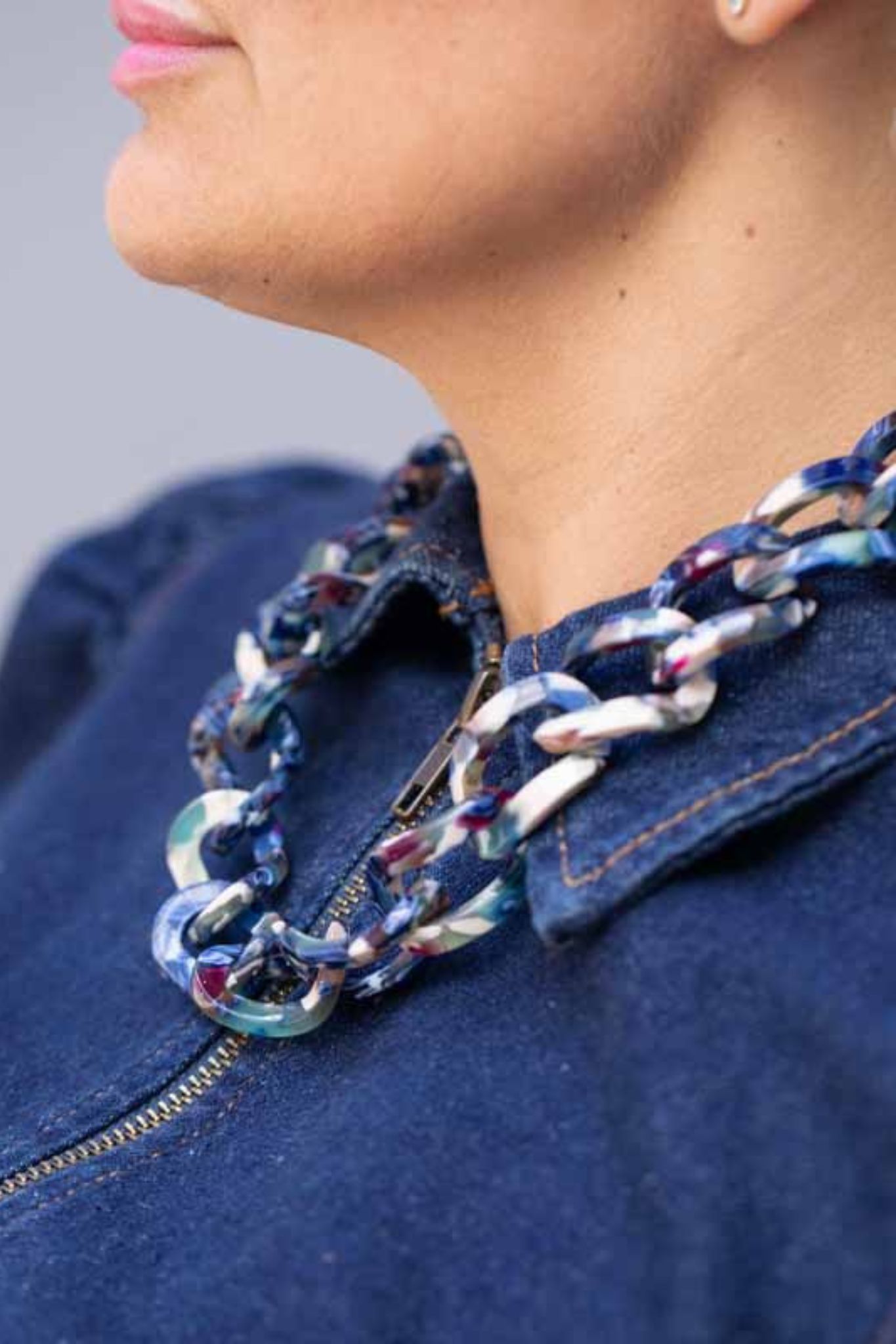 Donna Halsband - Blå Mix - Bild 2