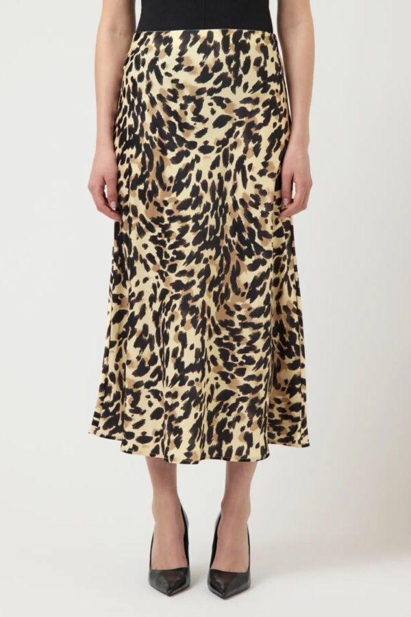 Pella HW Midikjol – Black Leo Print