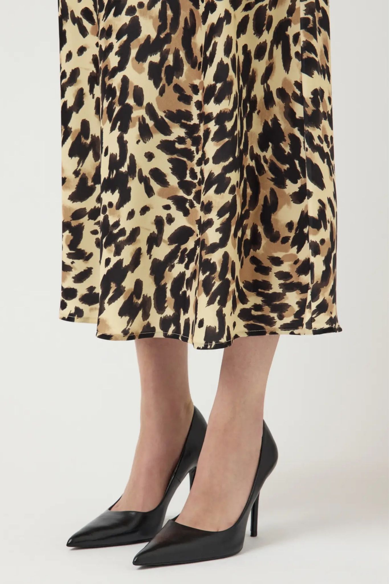 Pella HW Midikjol - Black Leo Print - Bild 2
