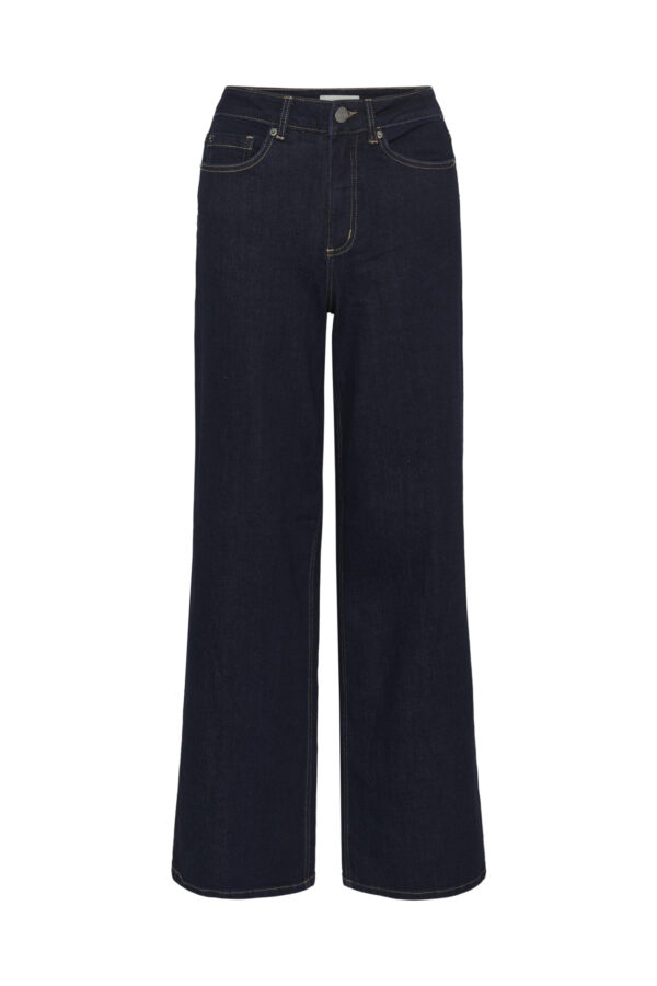 Meadow HW Reg Fit Jeans – Dark Blue Unwashed Denim