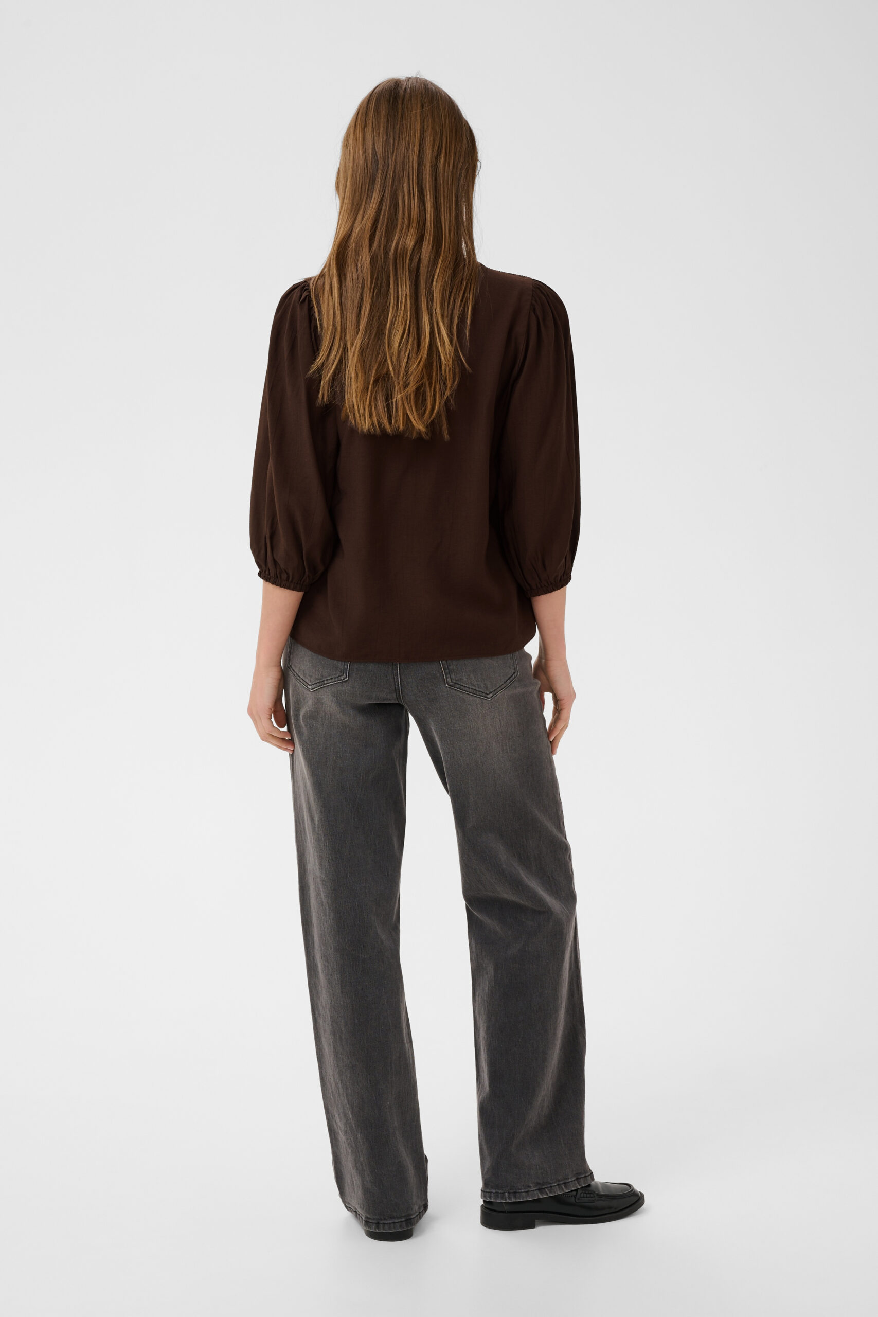 Alberta Blus - Coffee Bean - Bild 4