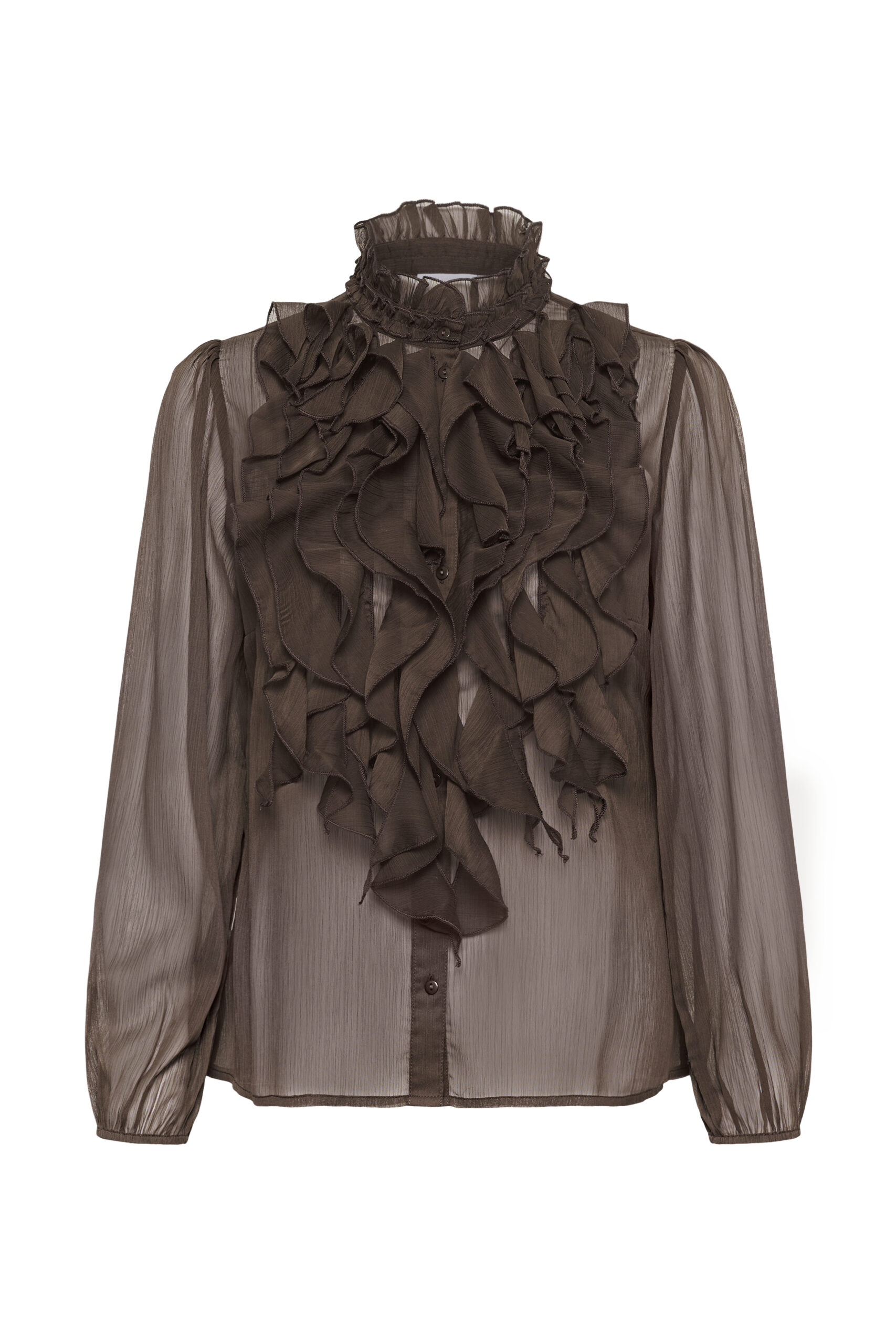 Lilja LS Volangblus - Chocolate Brown - Bild 7
