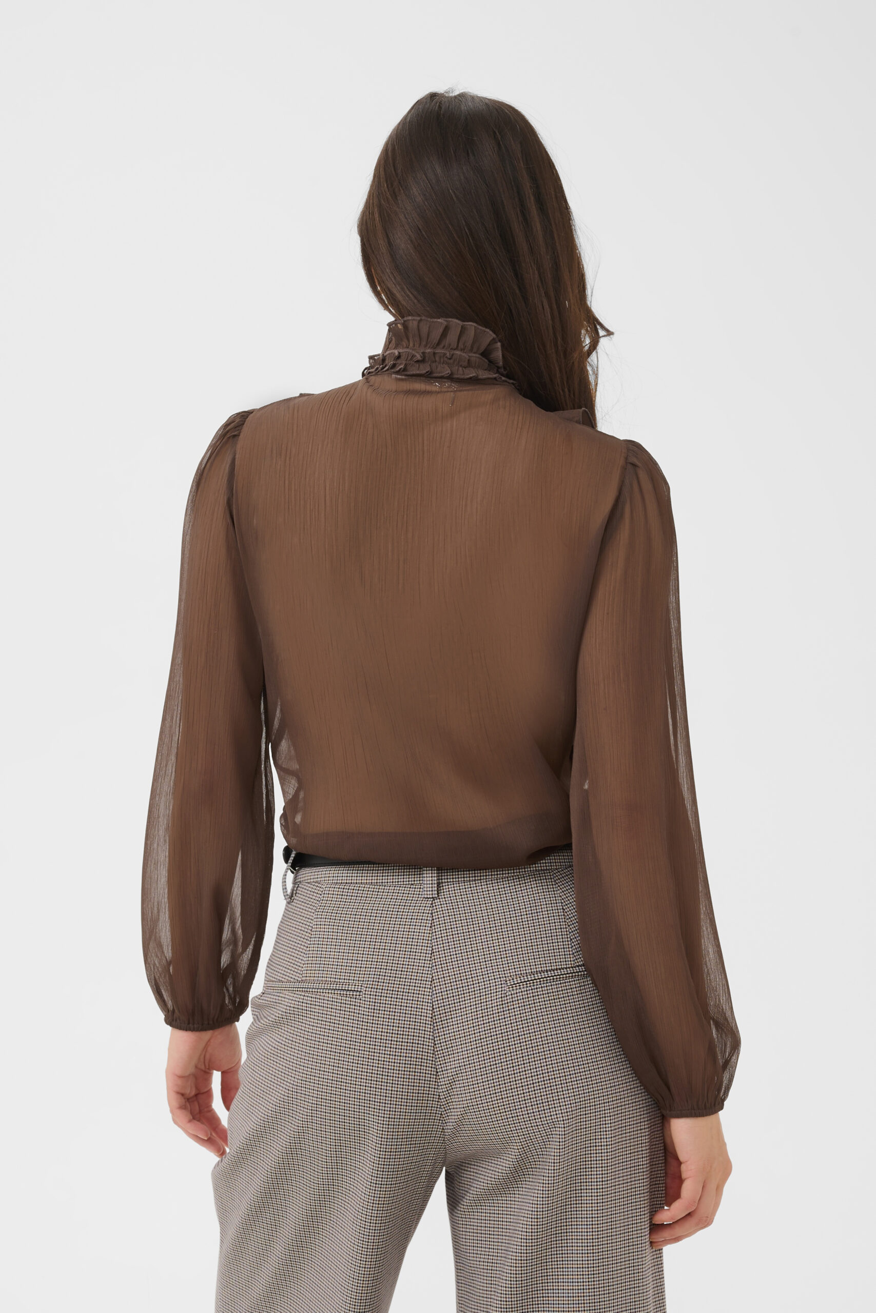 Lilja LS Volangblus - Chocolate Brown - Bild 11
