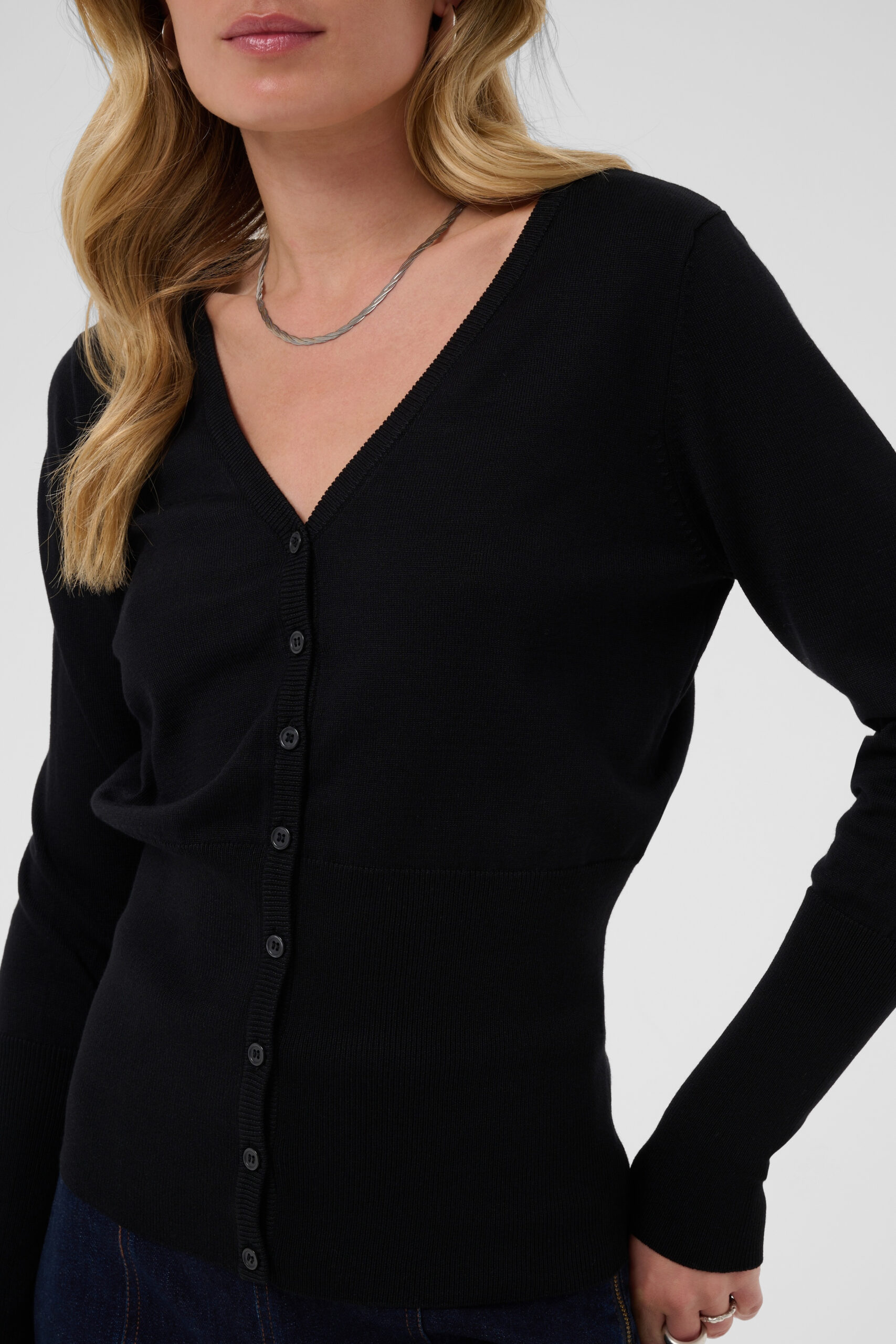 Mila Slim Cardigan - Svart - Bild 2