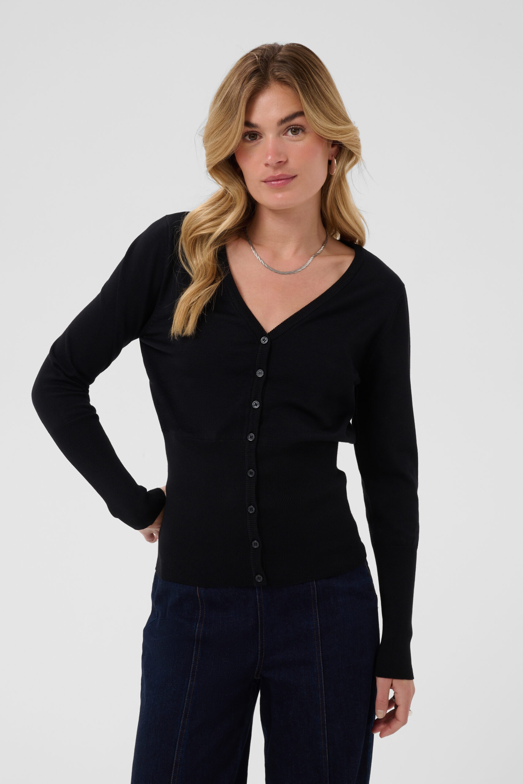 Mila Slim Cardigan - Svart