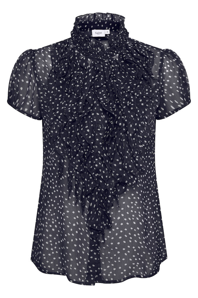 Lilja SS Volangblus - Night Sky Dot