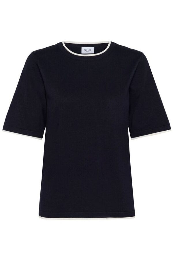 Mila Contrast SS Topp – Night Sky/ Ice Contrast