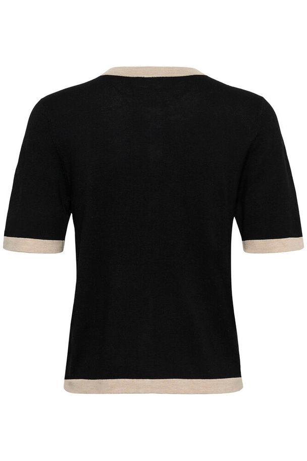 Lizza Contrast Cardigan - Black Deep - Bild 2