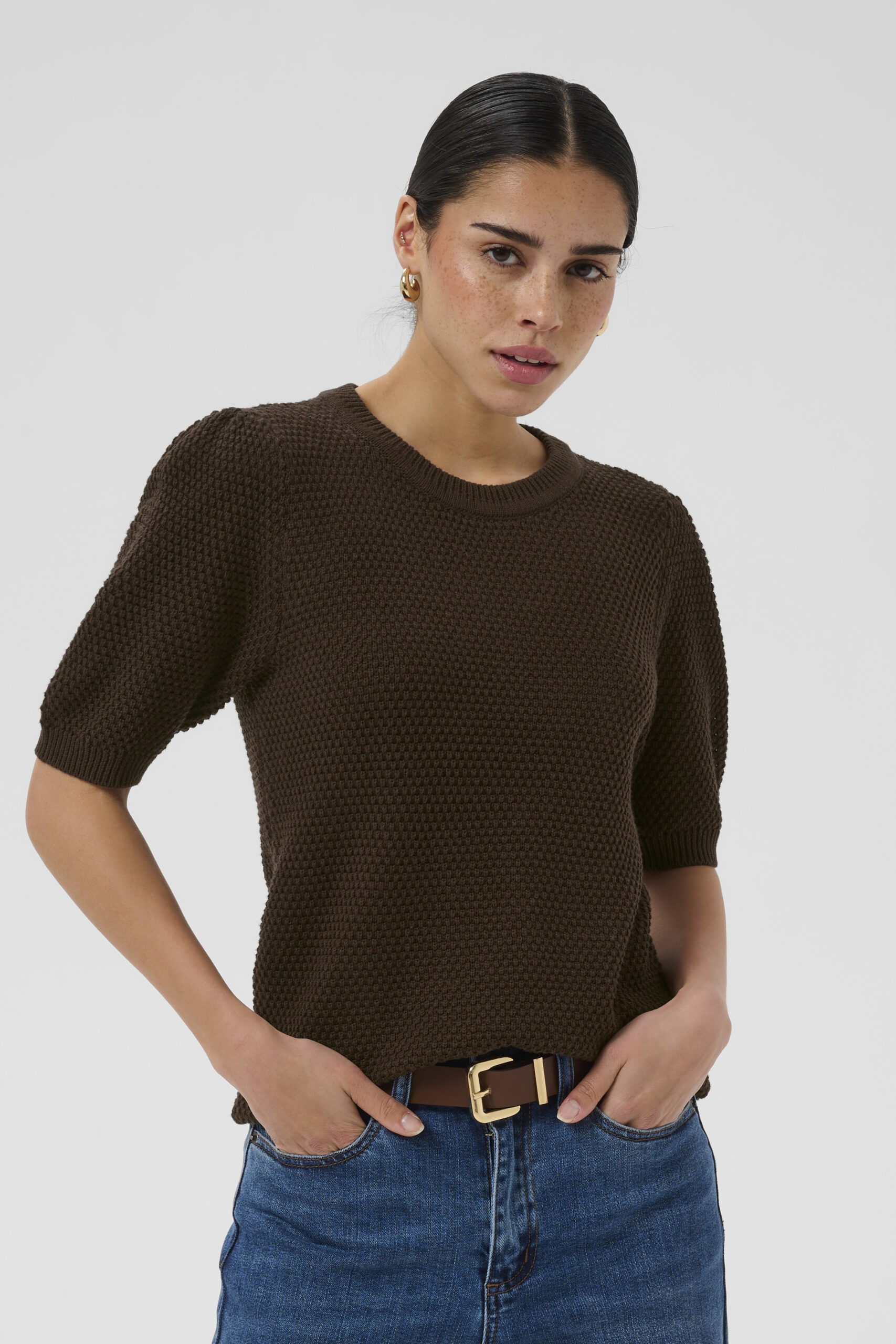 Vivan Stickad Topp - Coffee Bean - Bild 3