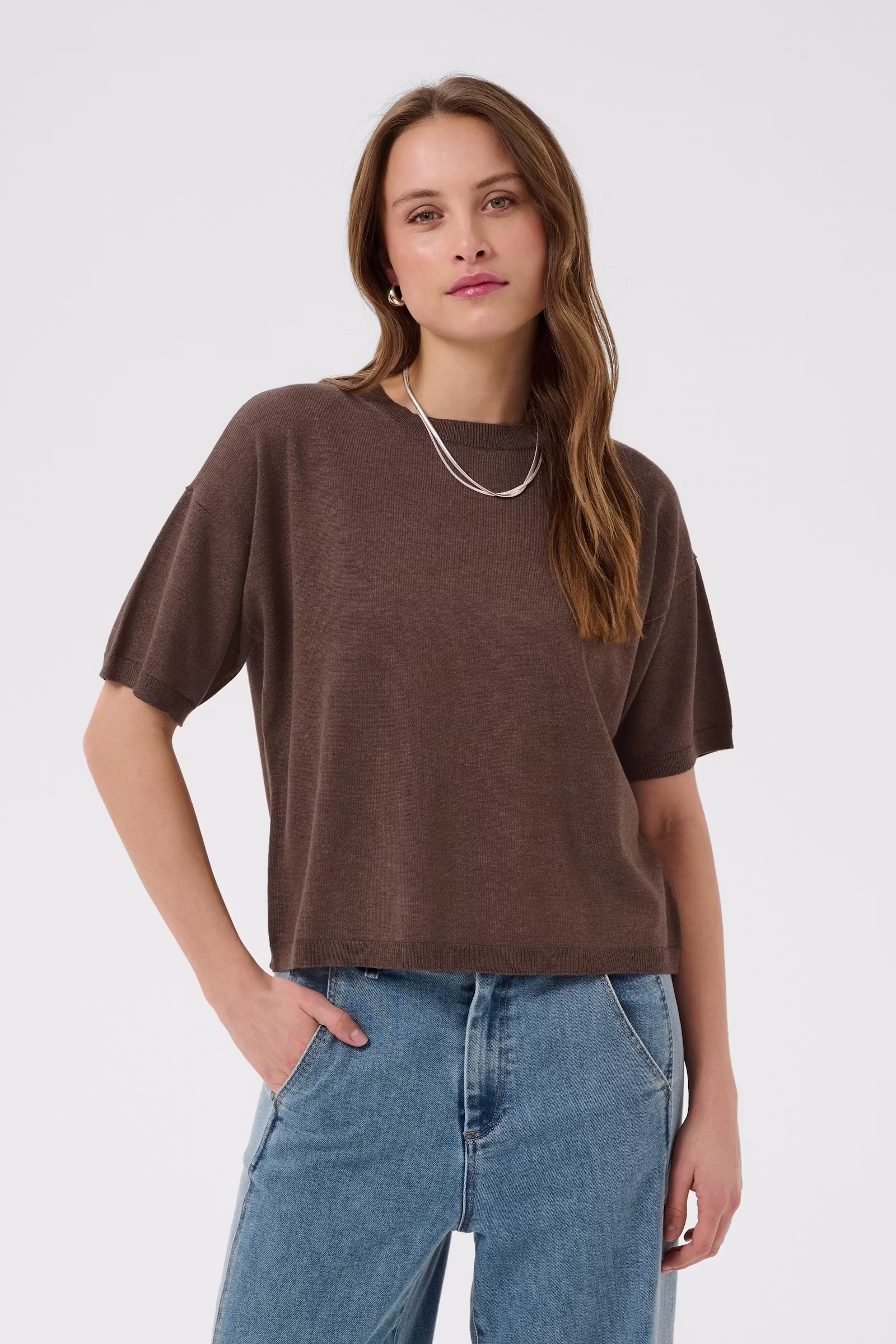 Mila Boxy SS Topp - Fondue Fudge Melange - Bild 3