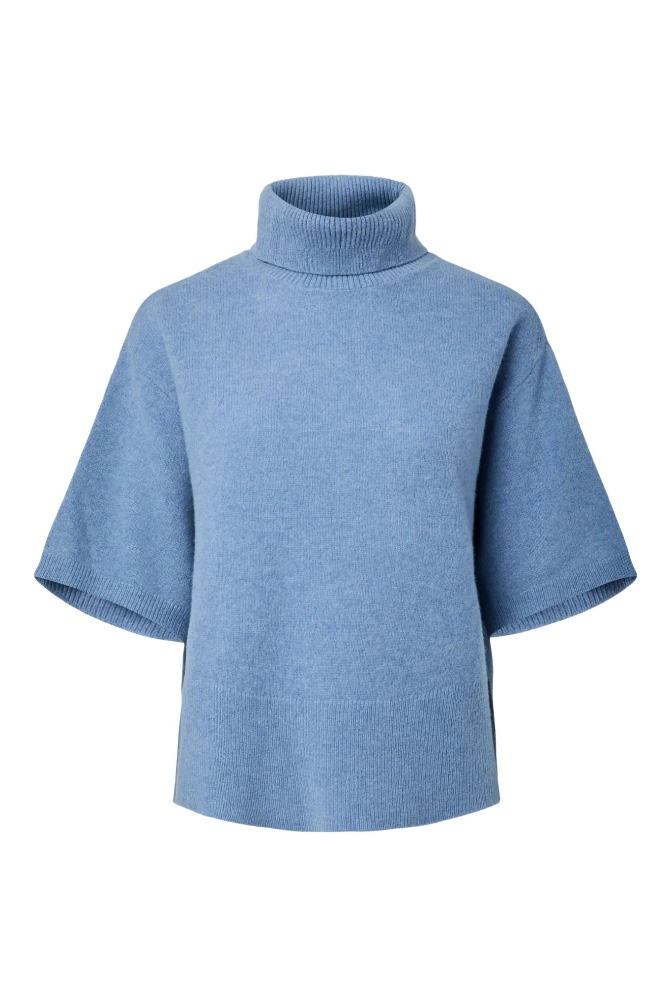 Emila 2/4 Stickad Polotröja - Windward Blue - Bild 8