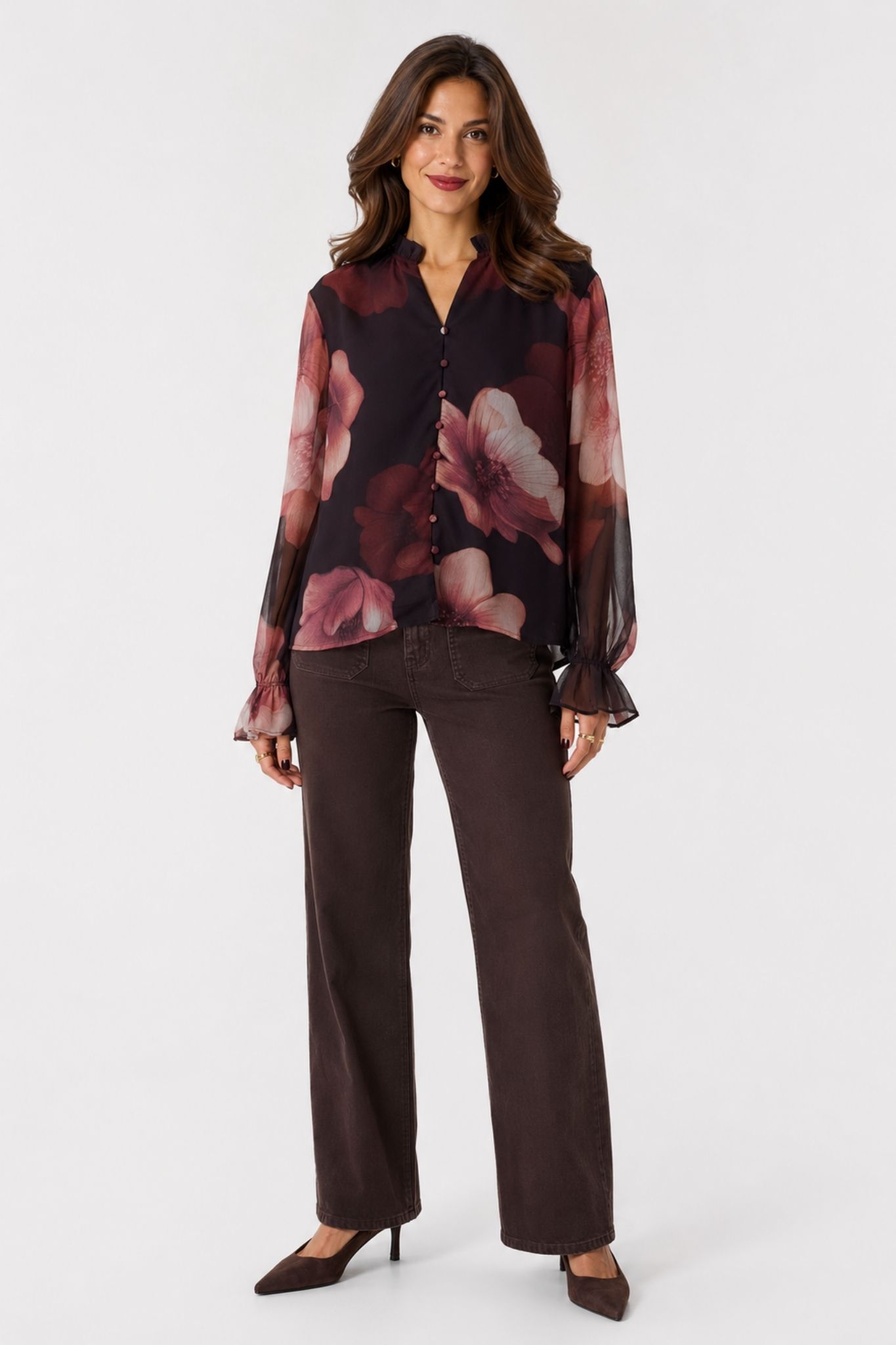 Brook HW Reg Fit Jeans - Coffee Bean - Bild 8