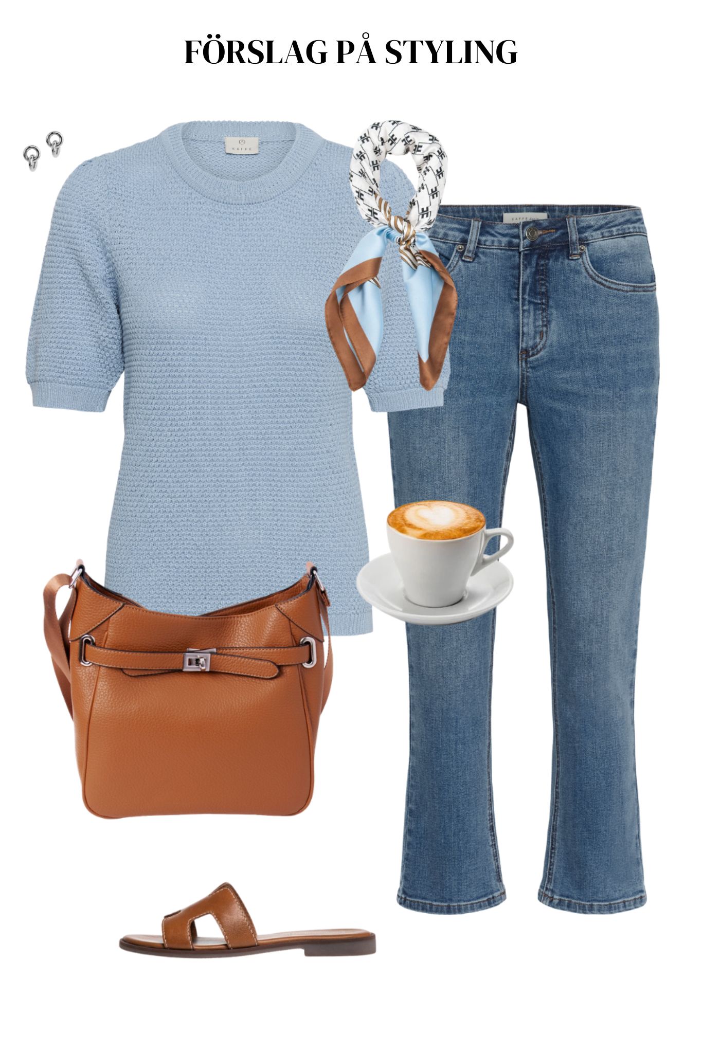 Vivan Stickad Topp - Blue Fog - Bild 5