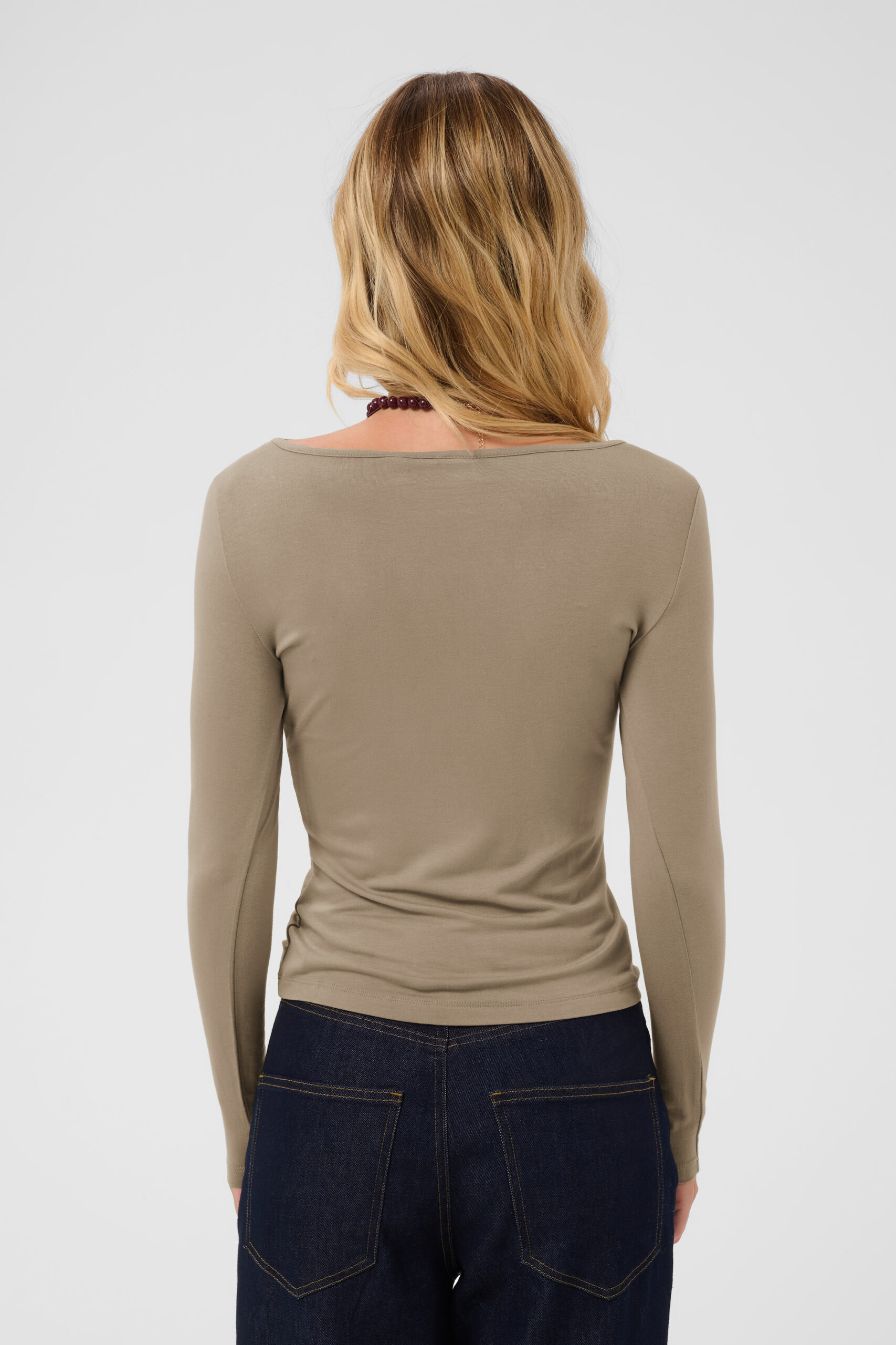 Vigga LS Boatneck Topp - Weathered Teak - Bild 12