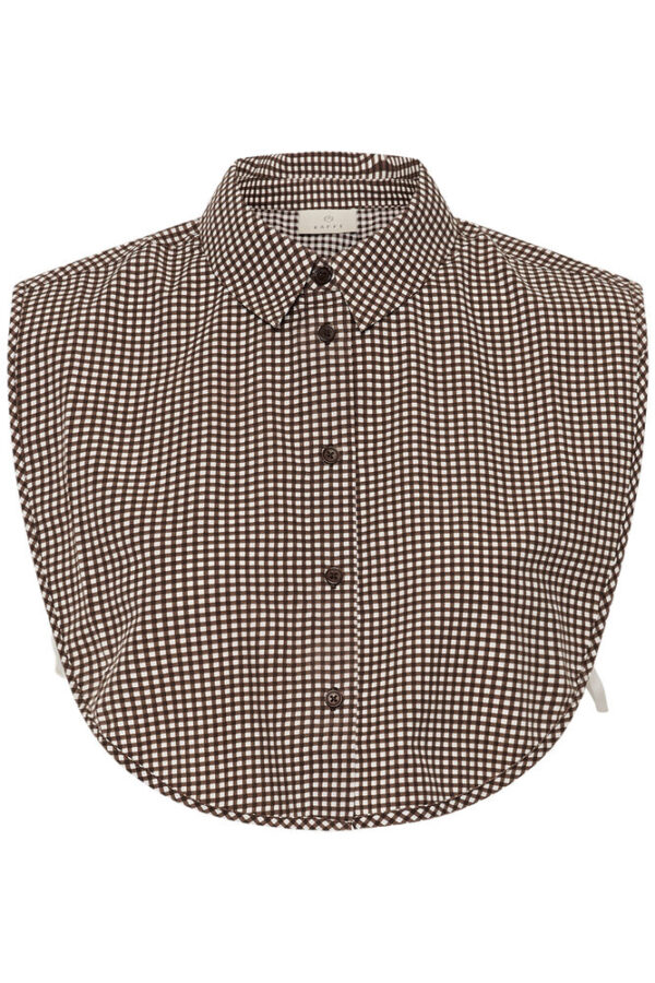 Bine Skjortkrage – Coffee Bean/Chalk Checks