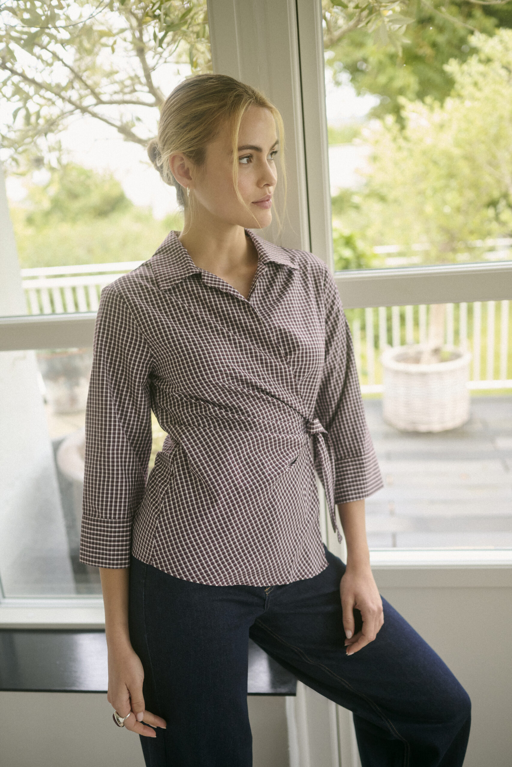 Dinah Omlottblus - Zinfandel/White Check - Bild 6