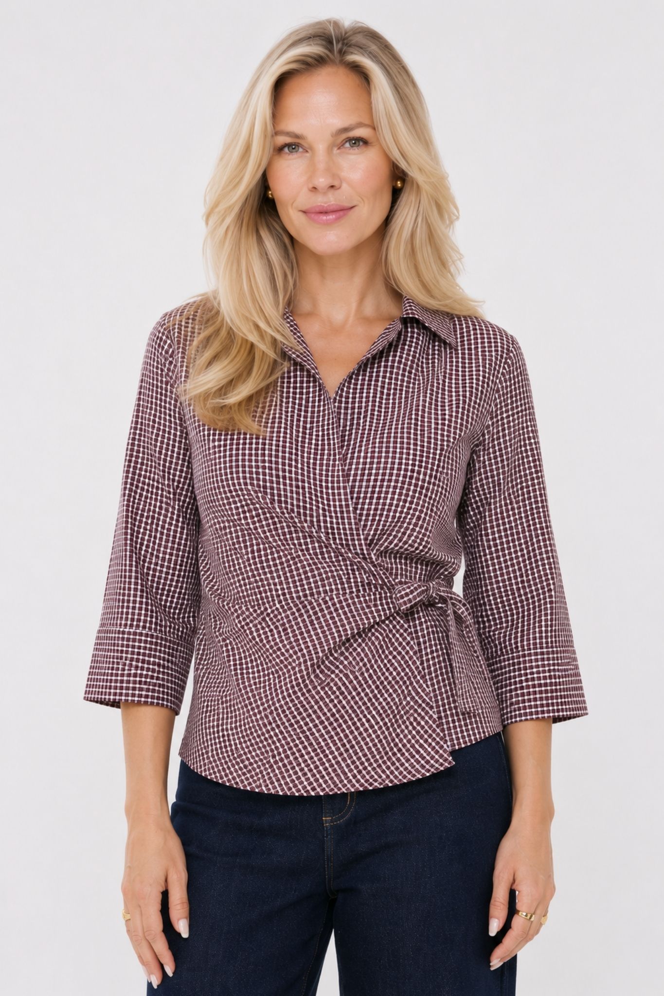Dinah Omlottblus - Zinfandel/White Check - Bild 12