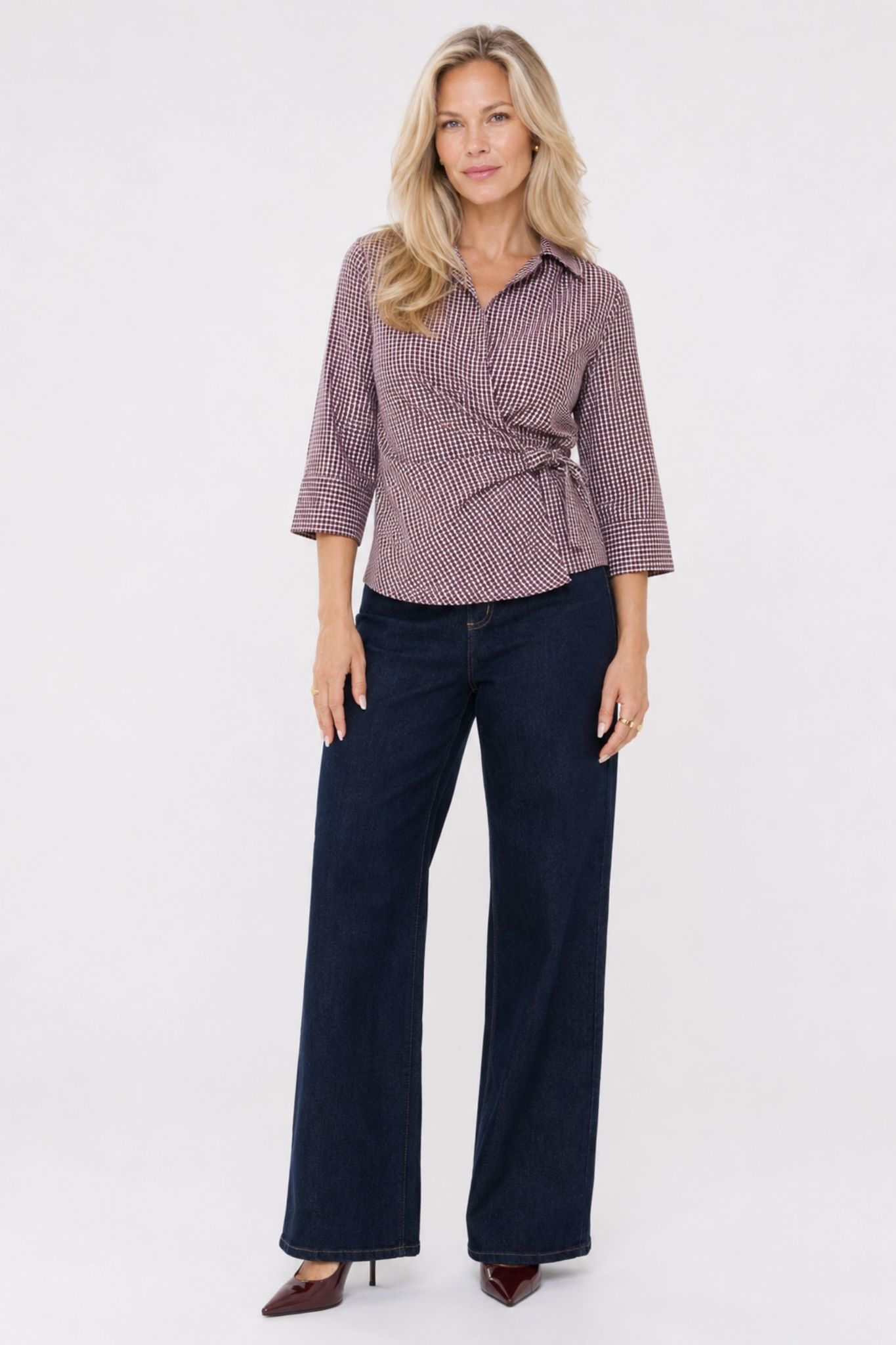 Dinah Omlottblus - Zinfandel/White Check - Bild 14